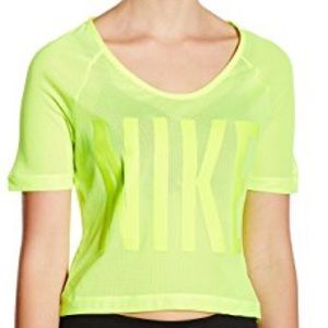 NIKE NEON MESH CROP TOP